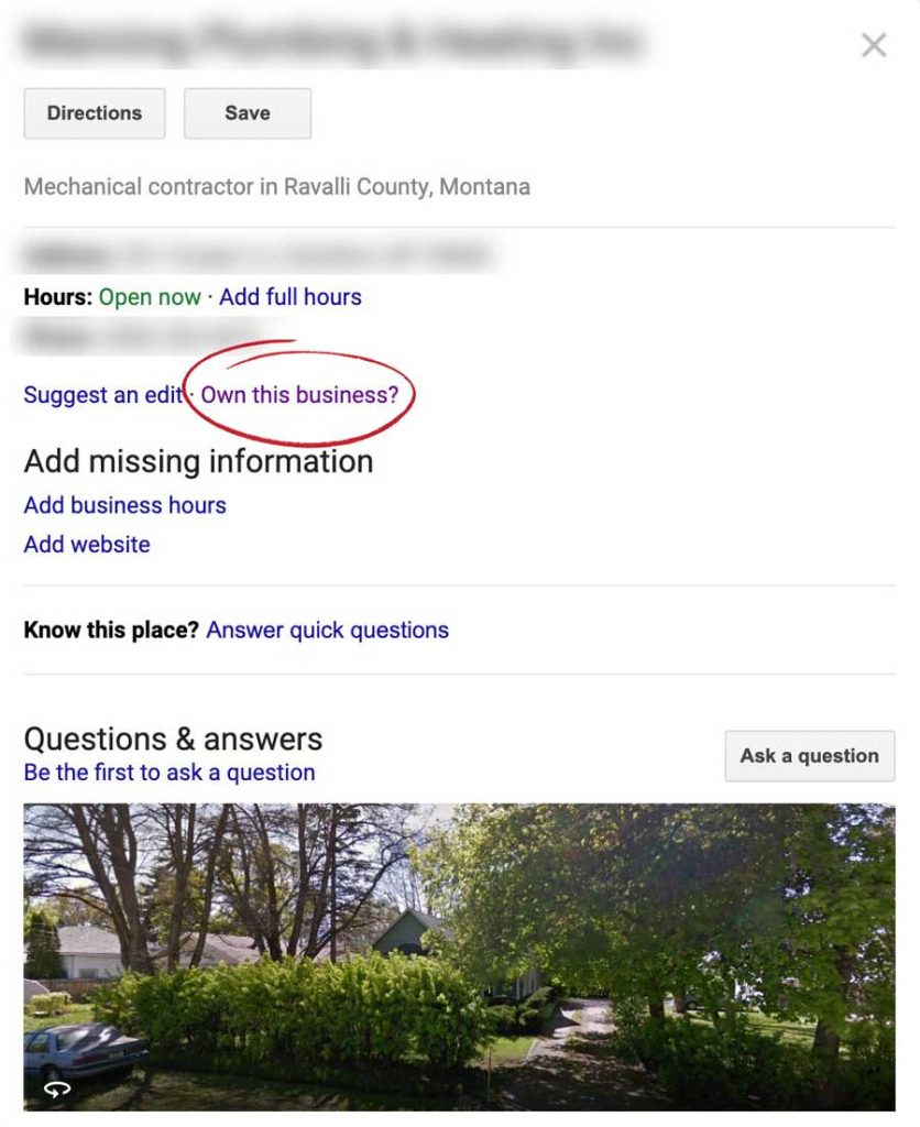 Google My Business - Own this business?