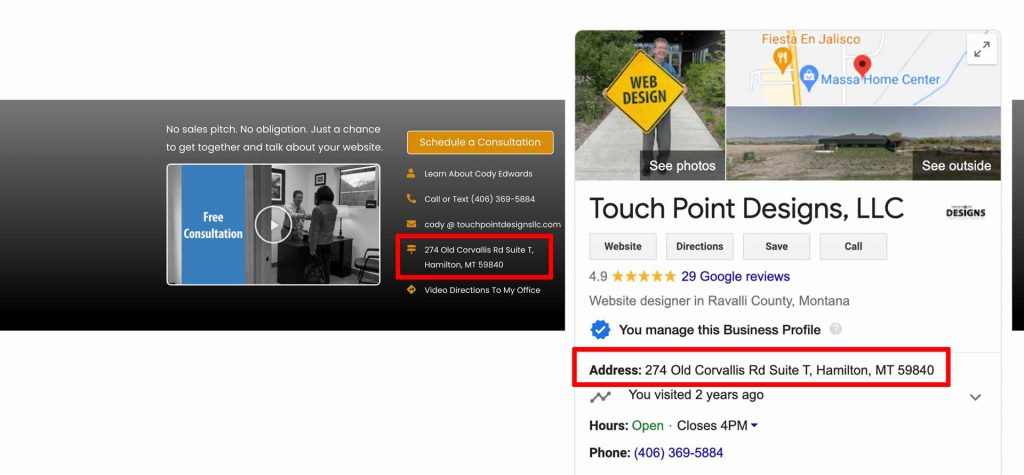 Consistencies Between Your Website & Google My Business 1