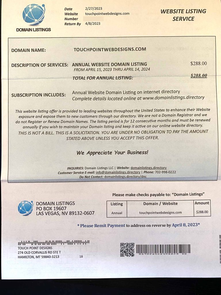 Beware of Misleading Emails and Letters 1