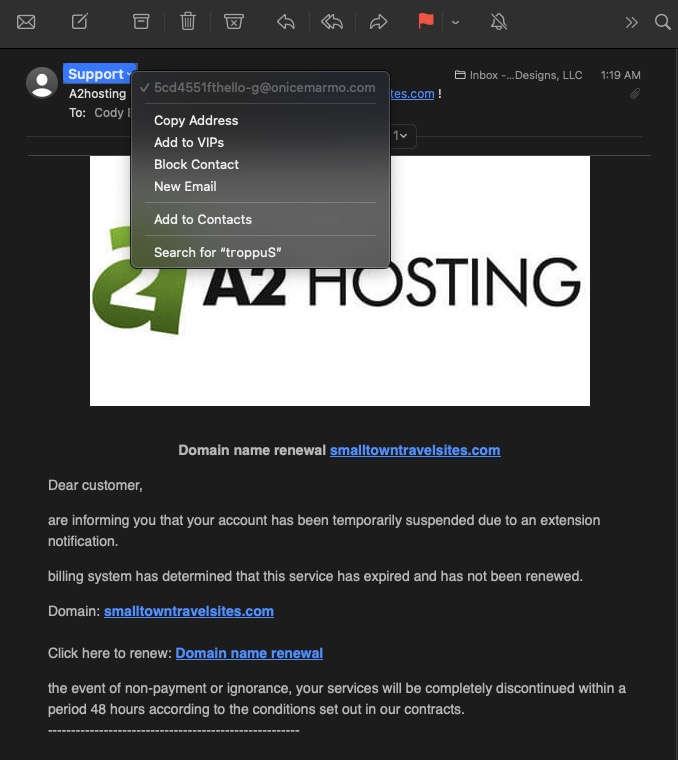Beware of Misleading Emails and Letters 2